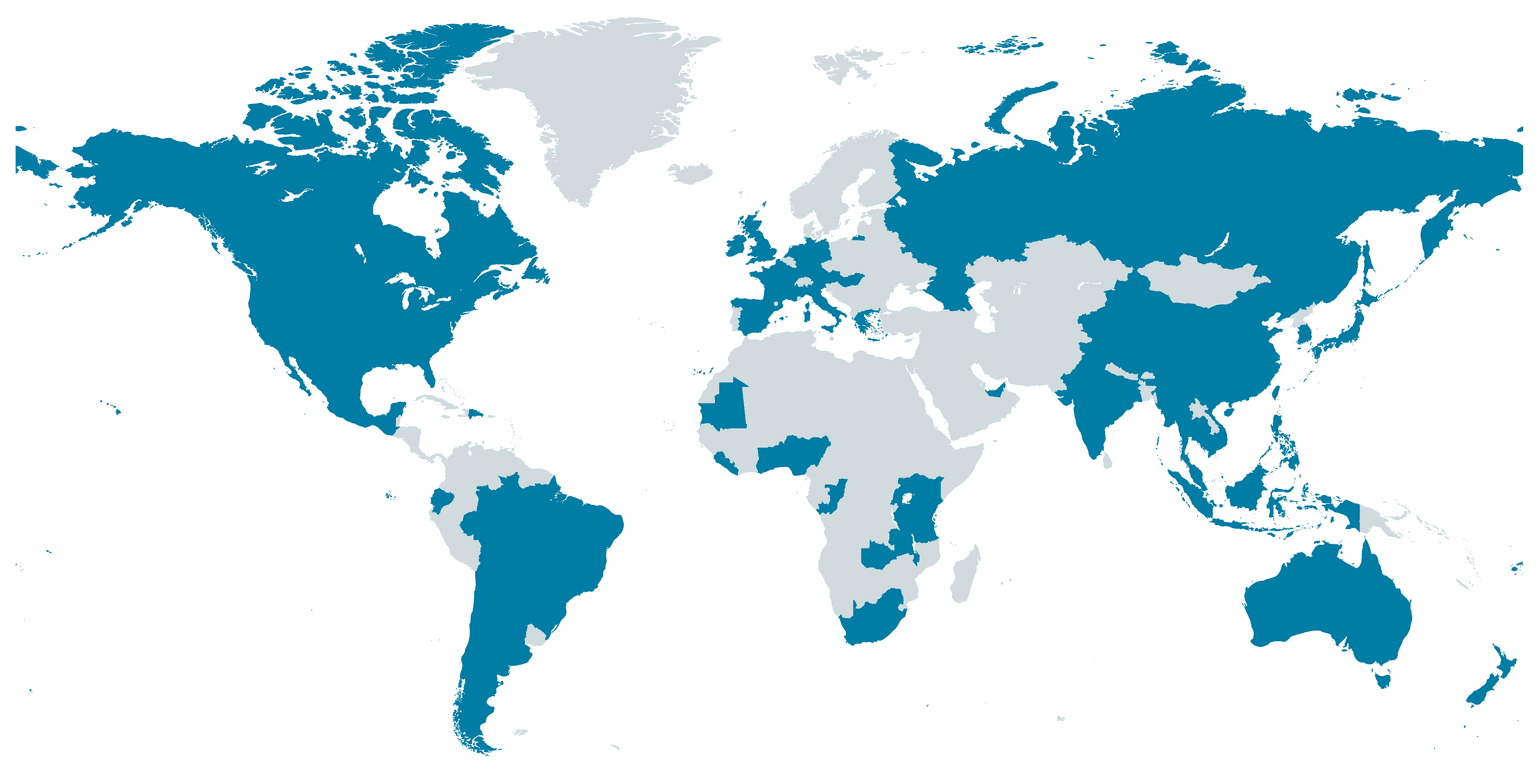A map of True Jesus Church congregations worldwide
